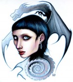 Девушка с татуировкой дракона: 736x828 / 88.85 Кб