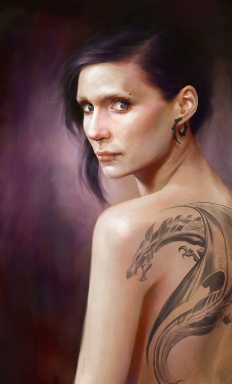 Фото - Девушка с татуировкой дракона: 453x750 / 64.48 Кб