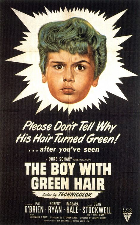 Постер - Мальчик с зелеными волосами: 471x755 / 85 Кб