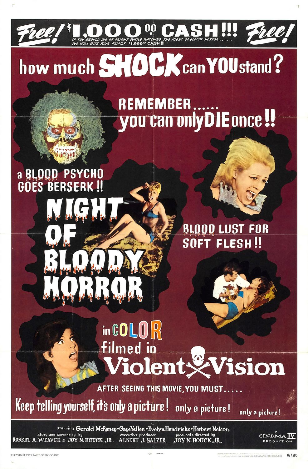 Постер - Ночь кровавого ужаса: 987x1500 / 307 Кб