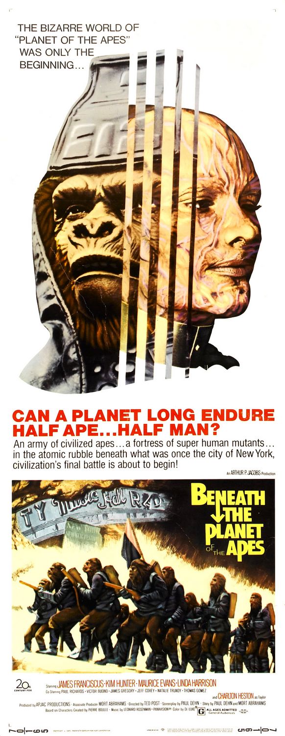 Постер - Планета обезьян 2: Под планетой обезьян: 582x1500 / 181 Кб