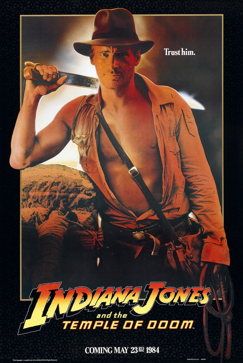 Постер - Индиана Джонс и Храм судьбы: 1004x1500 / 302 Кб