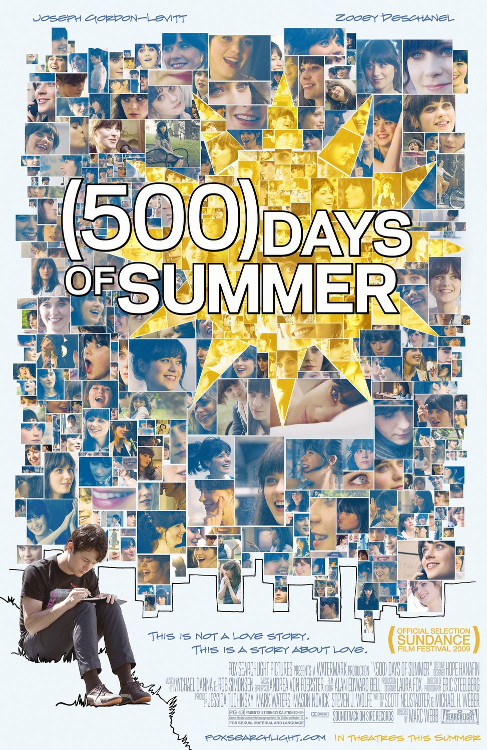Постер - 500 дней лета: 973x1500 / 389 Кб