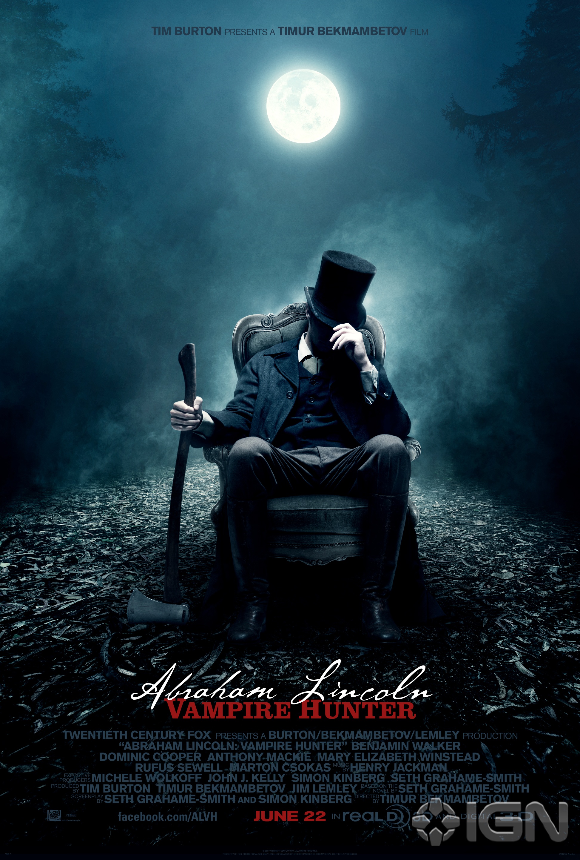 Постер - Президент Линкольн: Охотник на вампиров: 1944x2880 / 1676 Кб