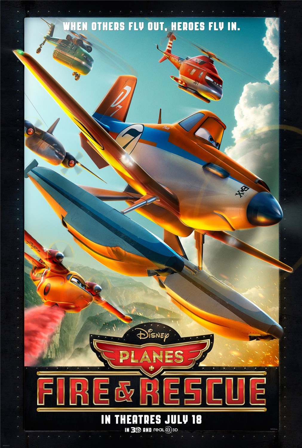 Постер - Самолеты: Огонь и вода: 1011x1500 / 402 Кб