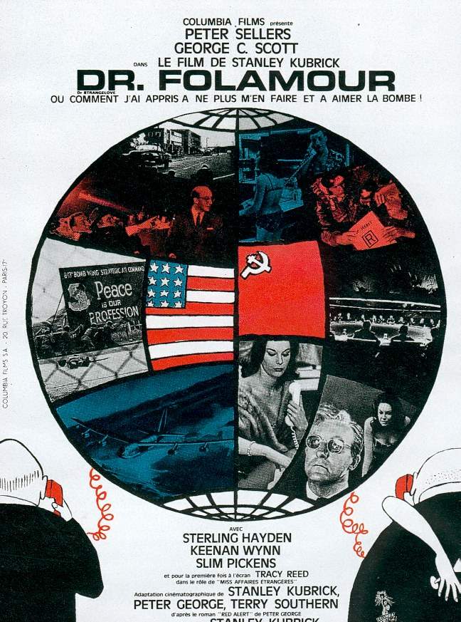 Постер - Доктор Стрейнджлав, или Как я научился не волноваться и полюбил атомную бомбу: 648x873 / 112.56 Кб