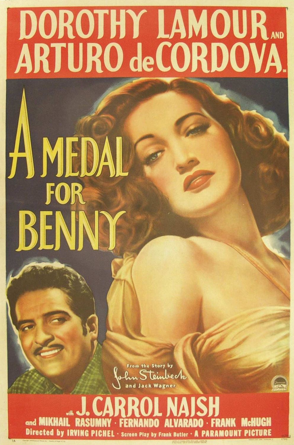 Постер - A Medal for Benny: 993x1500 / 227 Кб
