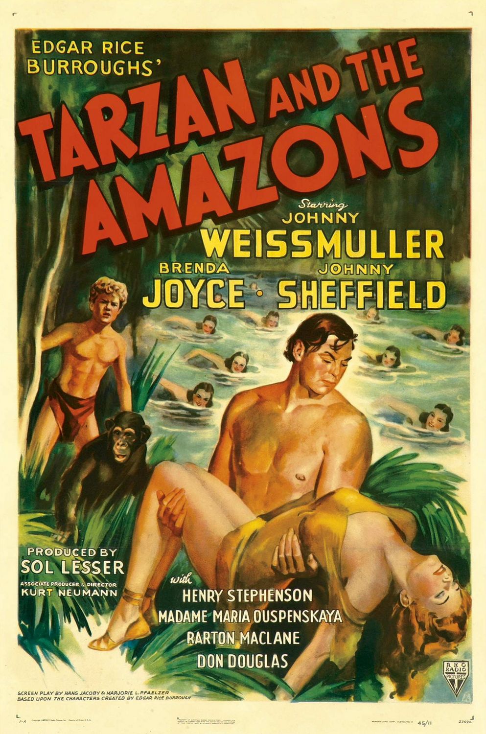 Постер - Tarzan and the Amazons: 993x1500 / 277 Кб