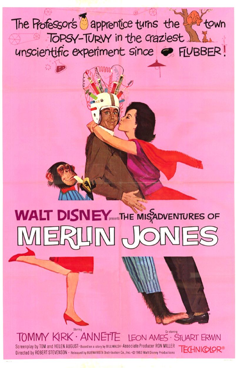 Постер - The Misadventures of Merlin Jones: 816x1249 / 145 Кб