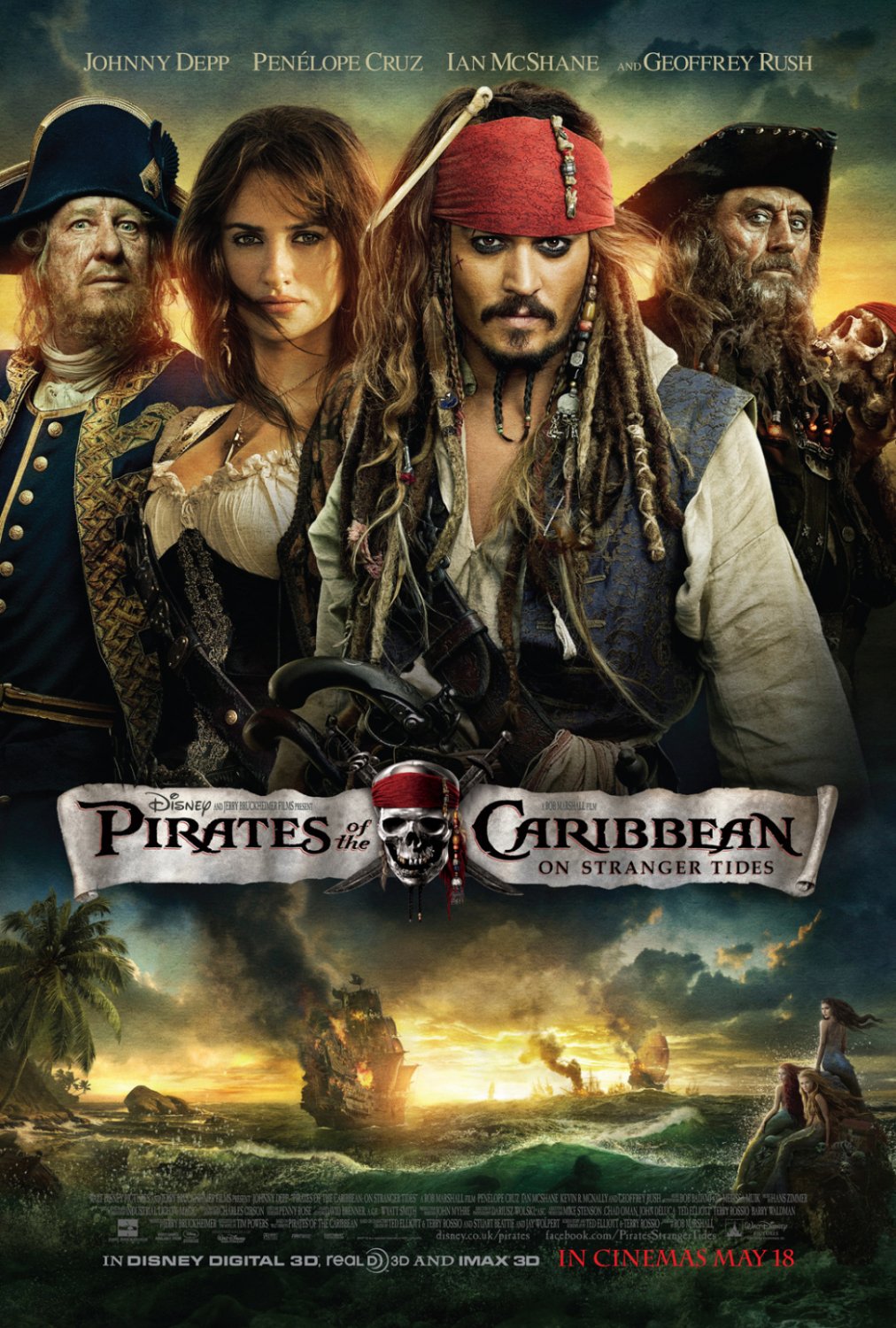Постер - Пираты Карибского моря: На странных берегах: 1012x1500 / 333 Кб
